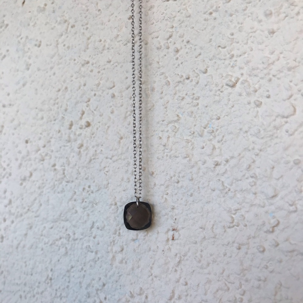 Smoky quartz pendant necklace